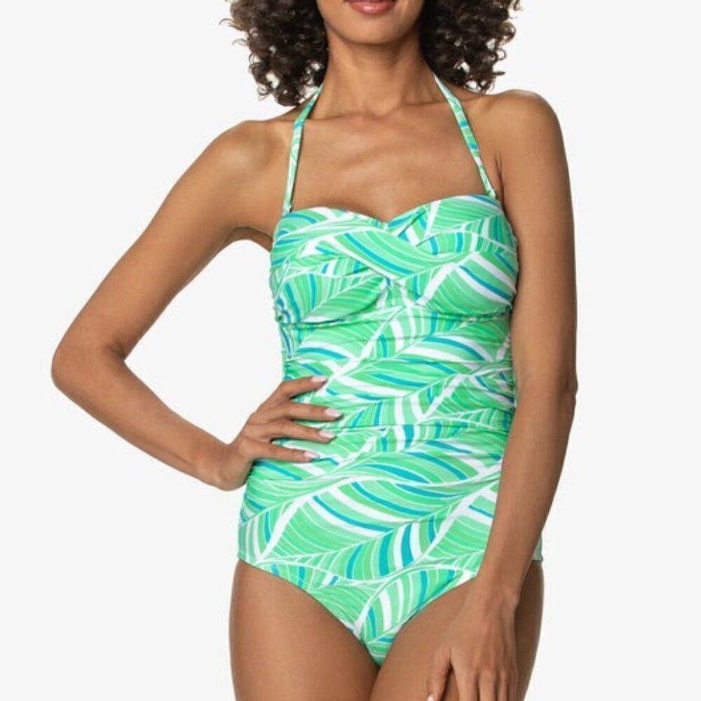 Helen Jon Women's Hana Twist Bandeau One-Piece Swimsuit Size Small